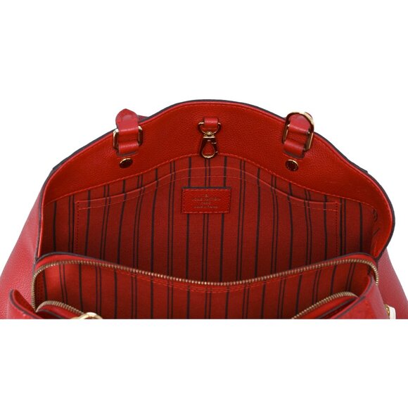 Louis Vuitton Montaigne MM Monogram Empreinte Handbag M41194 Cerise - Picture 11 of 11